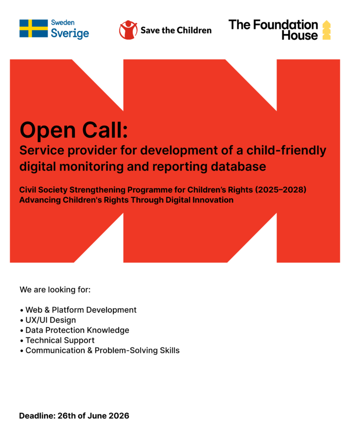 Call for Applications: Service Provider for Development of a Child-Friendly Digital Monitoring and Reporting Database